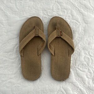 Rainbow Men’s Hemp Single Layer Sandals Size Large Fits Size 9.5-10.5 Flip Flops